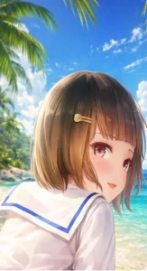 Summer Island With Cute Girl 1